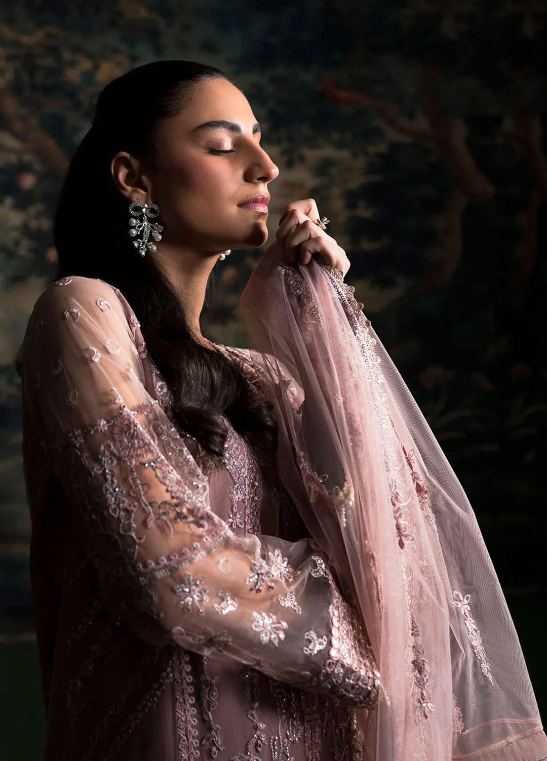 La Regina by Seraph Embroidered Net Suits Unstitched 3 Piece SPH24LR Azalea - Festive Collection