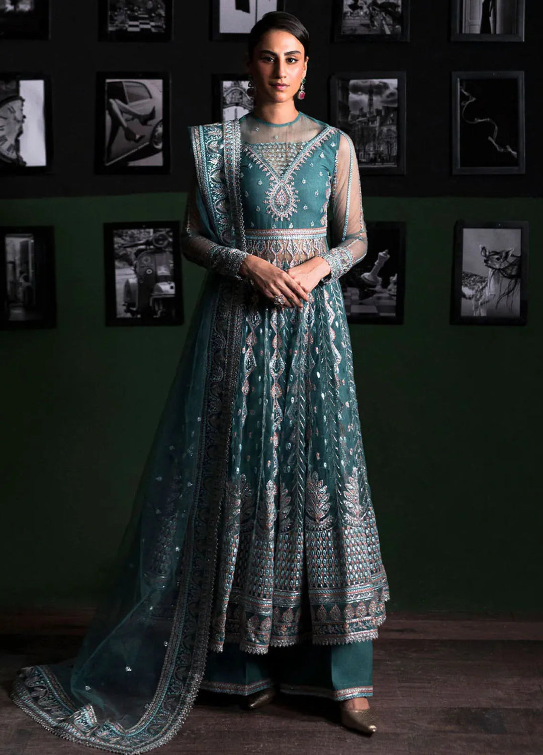La Regina by Seraph Embroidered Net Suits Unstitched 3 Piece SPH24LR Raizel - Festive Collection