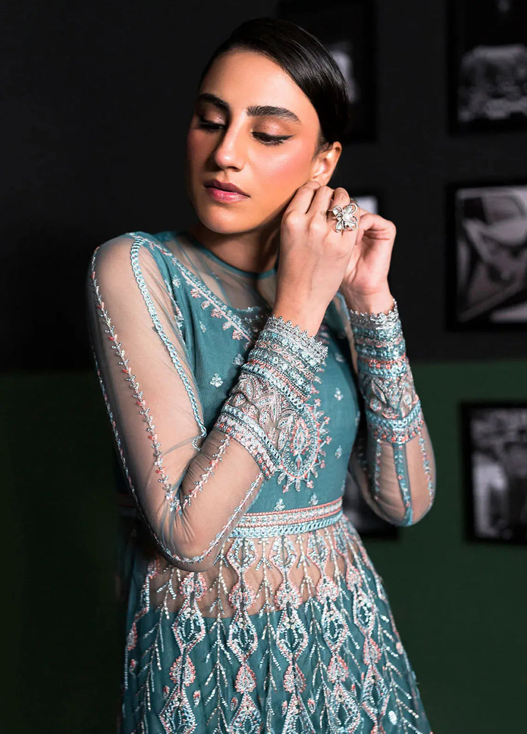 La Regina by Seraph Embroidered Net Suits Unstitched 3 Piece SPH24LR Raizel - Festive Collection
