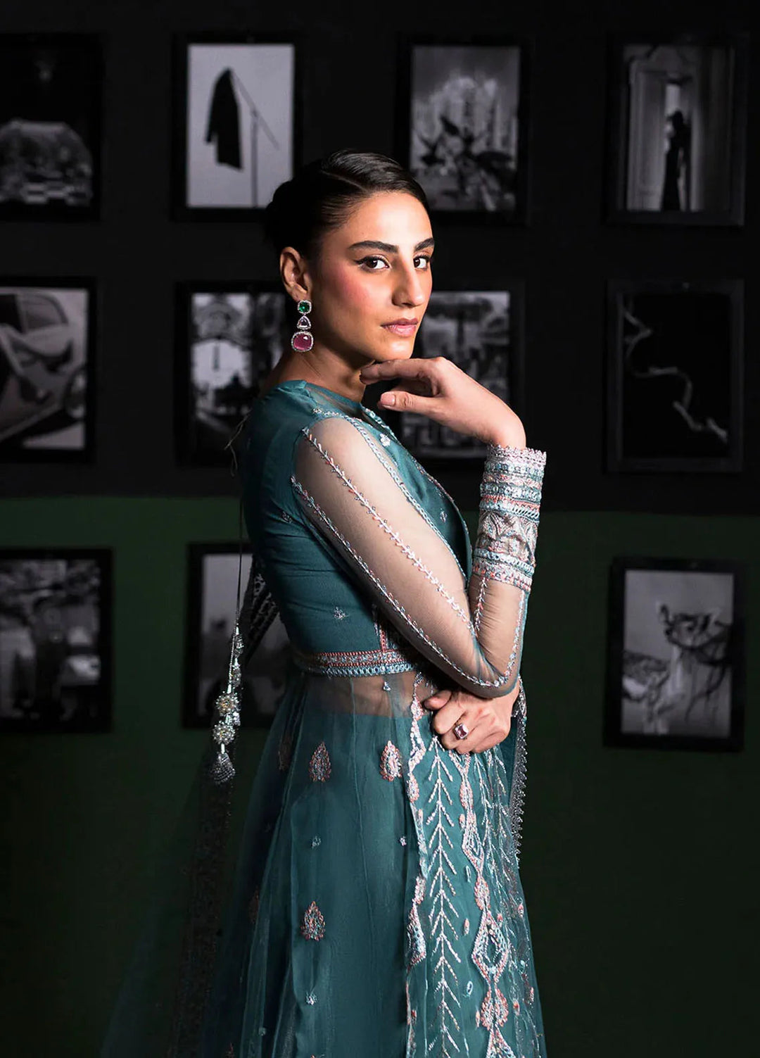 La Regina by Seraph Embroidered Net Suits Unstitched 3 Piece SPH24LR Raizel - Festive Collection