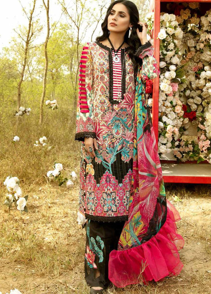 La Rose By Adan's Libas Embroidered Lawn Suits Unstitched 3 Piece AL21LR 02 Leilani - Summer Collection