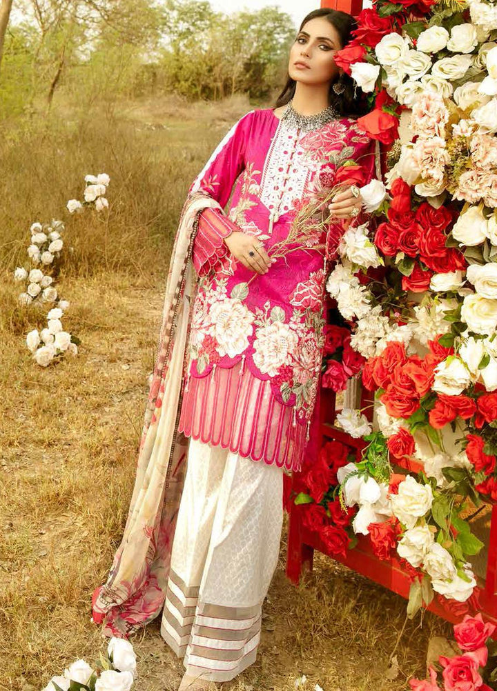 La Rose By Adan's Libas Embroidered Lawn Suits Unstitched 3 Piece AL21LR 05 Azalea - Summer Collection