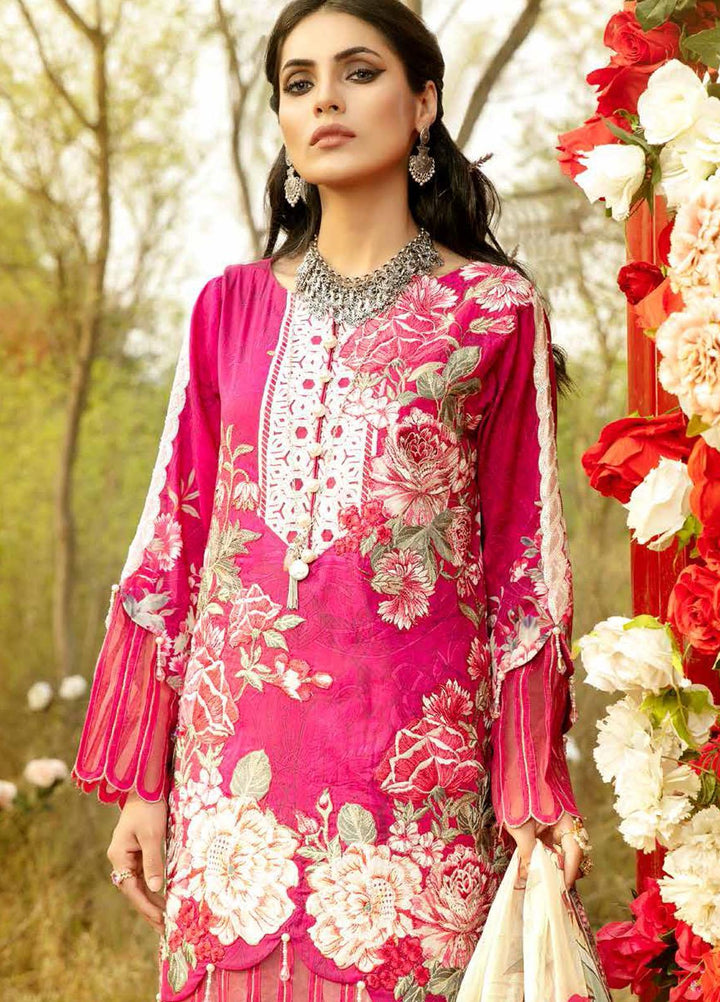 La Rose By Adan's Libas Embroidered Lawn Suits Unstitched 3 Piece AL21LR 05 Azalea - Summer Collection