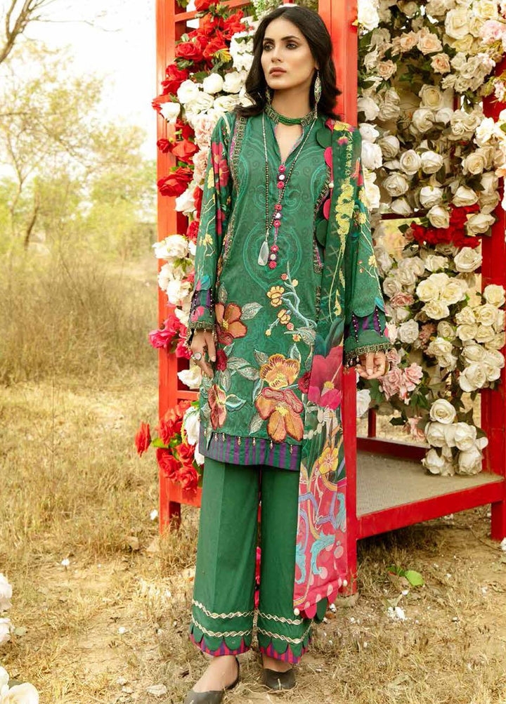 La Rose By Adan's Libas Embroidered Lawn Suits Unstitched 3 Piece AL21LR 06 Iris - Summer Collection