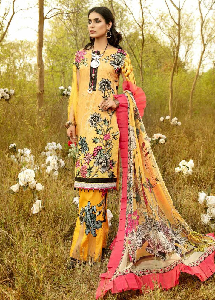 La Rose By Adan's Libas Embroidered Lawn Suits Unstitched 3 Piece AL21LR 07 Aster - Summer Collection