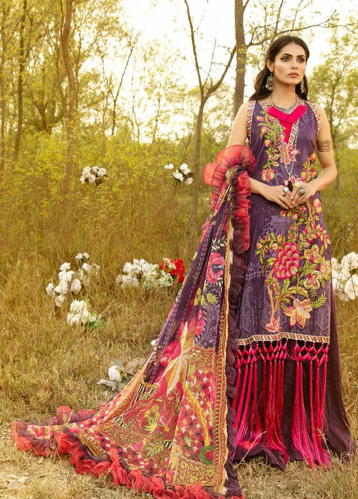 La Rose By Adan's Libas Embroidered Lawn Suits Unstitched 3 Piece AL21LR 08 Violet - Summer Collection