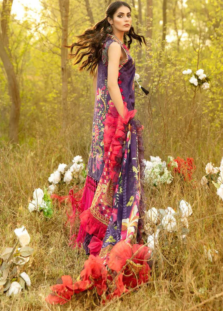 La Rose By Adan's Libas Embroidered Lawn Suits Unstitched 3 Piece AL21LR 08 Violet - Summer Collection