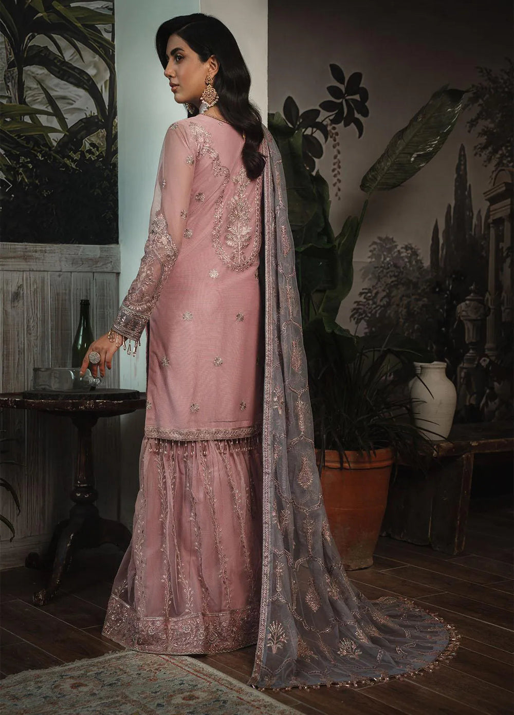 La Rosella By Zarif Pret Embroidered Net Suit 4 Piece ZF23LR ZLR 03 Bloom
