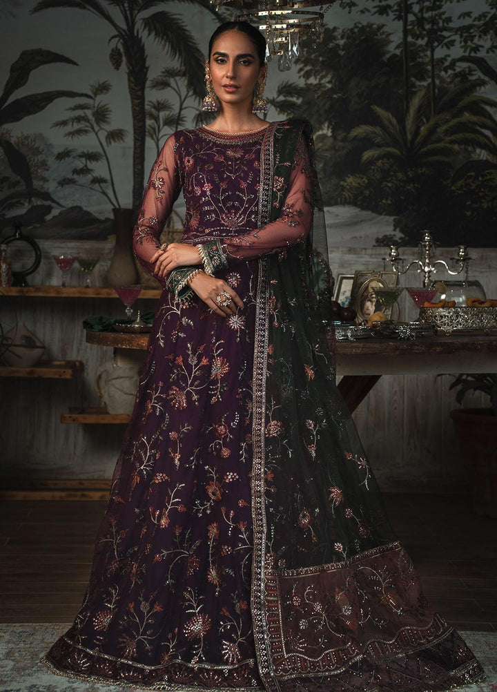 La Rosella By Zarif Embroidered Net Suits Unstitched 3 Piece ZR25UF ZLR 02 Helen - Luxury Collection