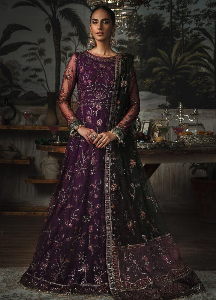 La Rosella By Zarif Embroidered Net Suits Unstitched 3 Piece ZR25UF ZLR 02 Helen - Luxury Collection