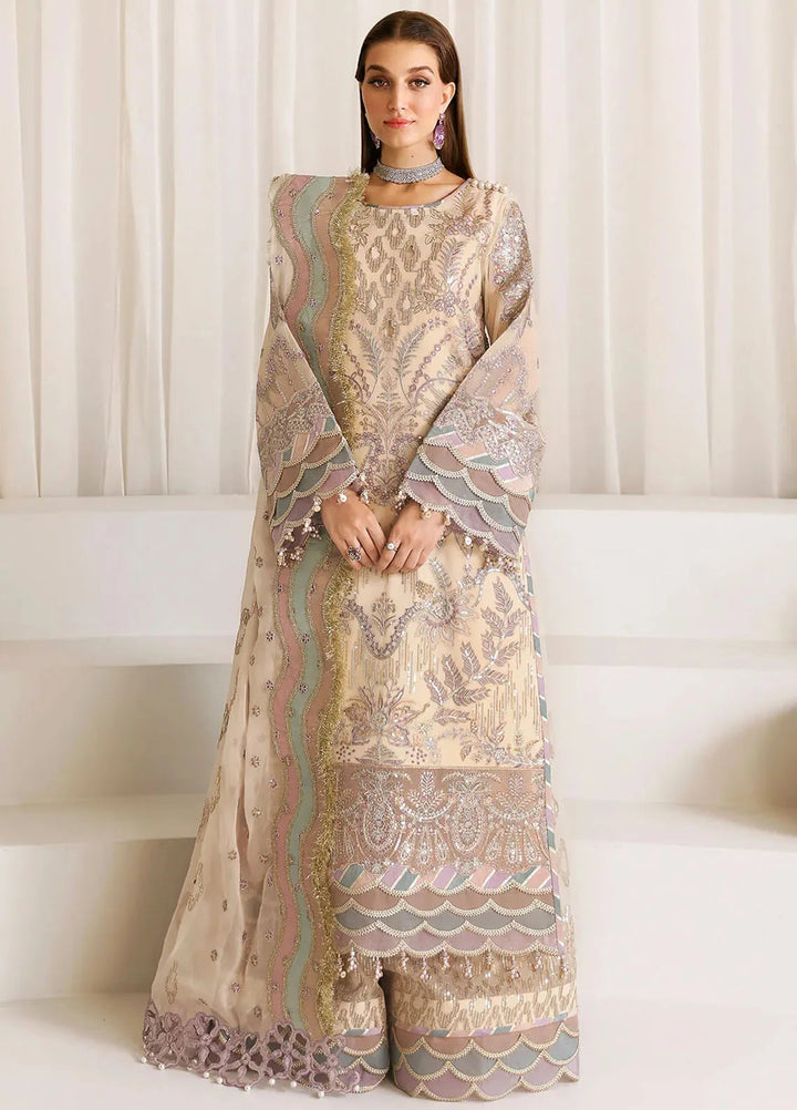 La Ruhe By Alizeh Embroidered Chiffon Suit Unstitched 3 Piece AFB24L 2177 Mysa - Formal Collection