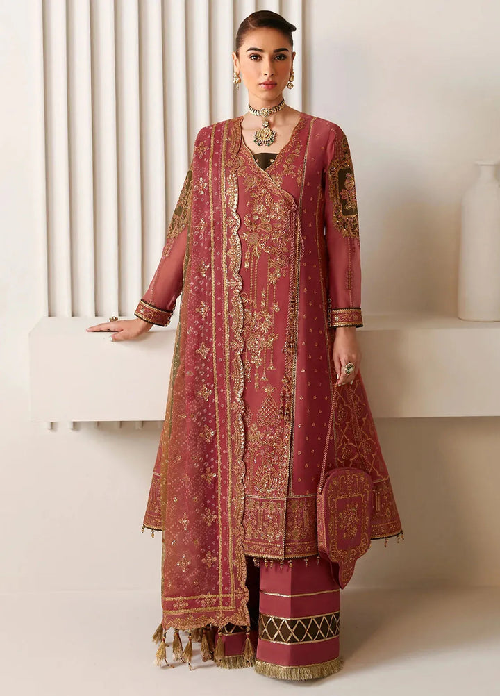 La Ruhe By Alizeh Embroidered Chiffon Suit Unstitched 3 Piece AFB24L 2180 Hana - Formal Collection