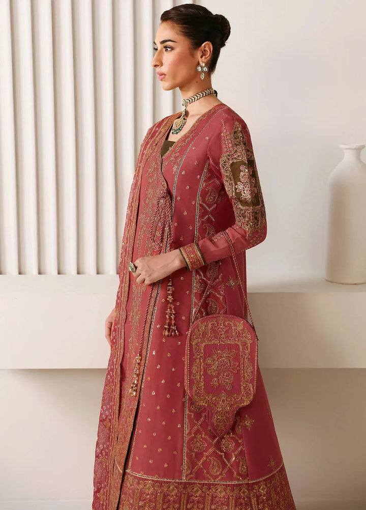 La Ruhe By Alizeh Embroidered Chiffon Suit Unstitched 3 Piece AFB24L 2180 Hana - Formal Collection