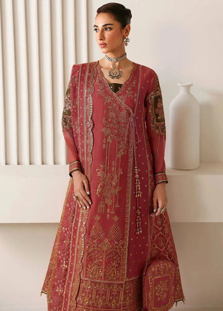 La Ruhe By Alizeh Embroidered Chiffon Suit Unstitched 3 Piece AFB24L 2180 Hana - Formal Collection