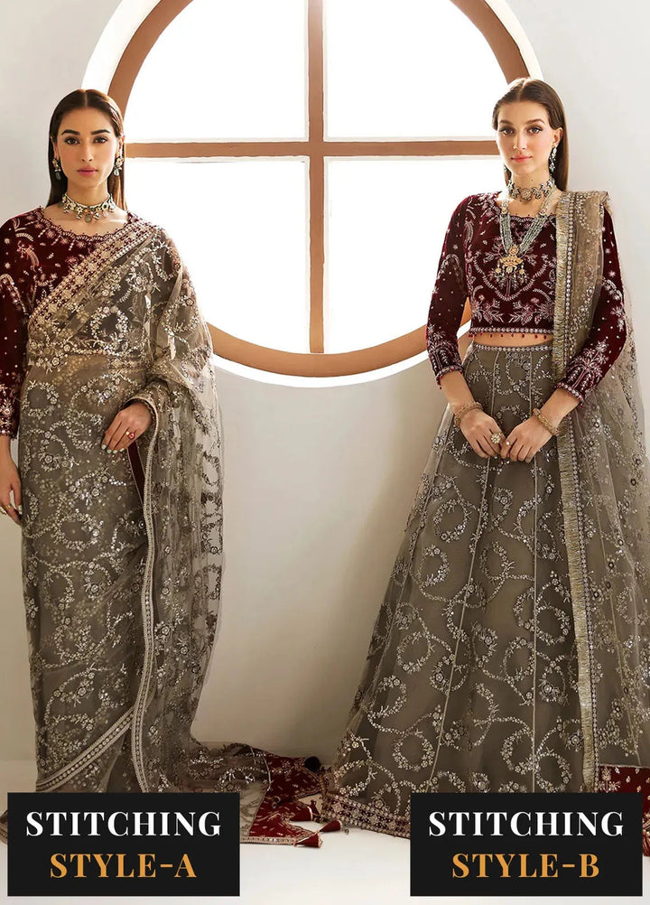 La Ruhe By Alizeh Embroidered Net Suit Unstitched 3 Piece AFB24L 2175 Esme - Formal Collection