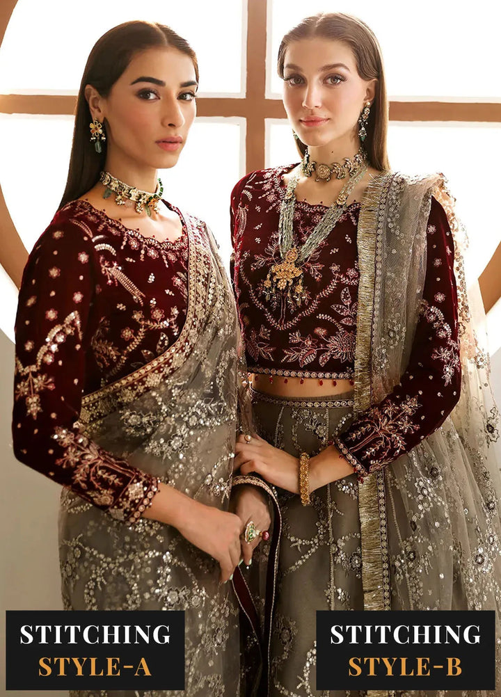 La Ruhe By Alizeh Embroidered Net Suit Unstitched 3 Piece AFB24L 2175 Esme - Formal Collection