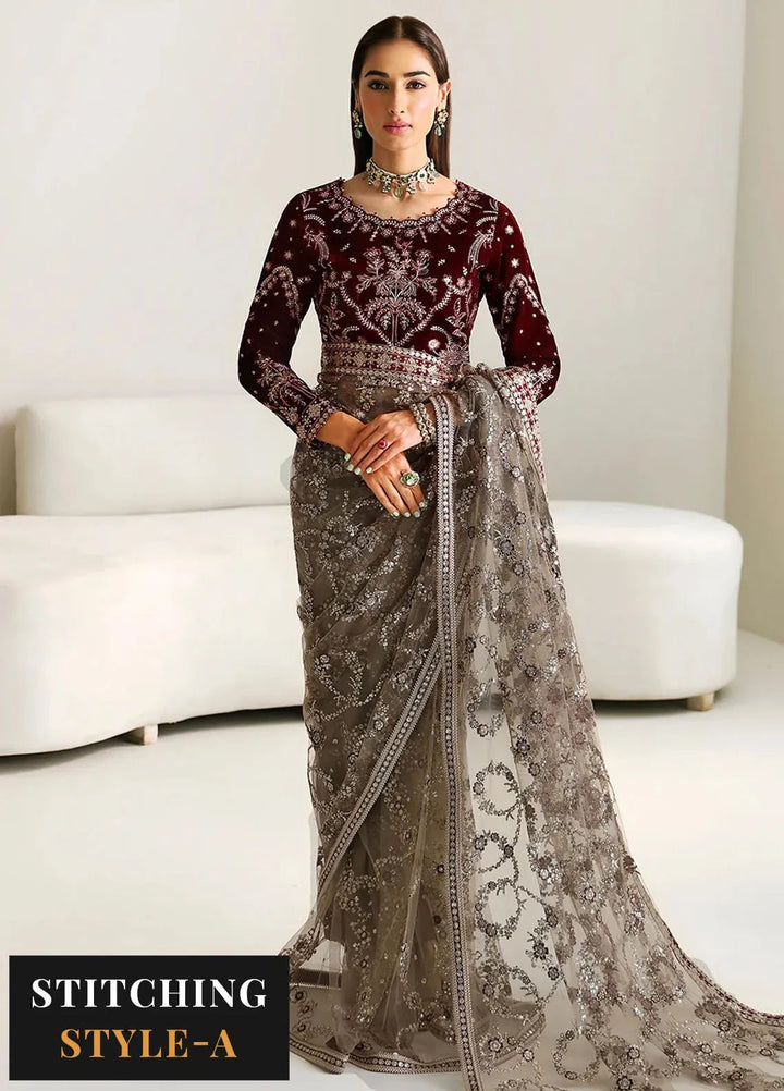 La Ruhe By Alizeh Embroidered Net Suit Unstitched 3 Piece AFB24L 2175 Esme - Formal Collection