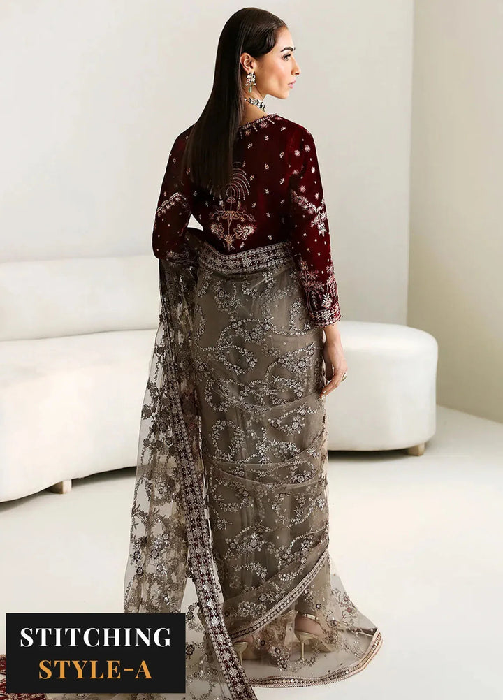 La Ruhe By Alizeh Embroidered Net Suit Unstitched 3 Piece AFB24L 2175 Esme - Formal Collection