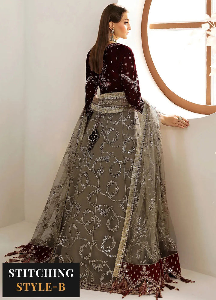 La Ruhe By Alizeh Embroidered Net Suit Unstitched 3 Piece AFB24L 2175 Esme - Formal Collection