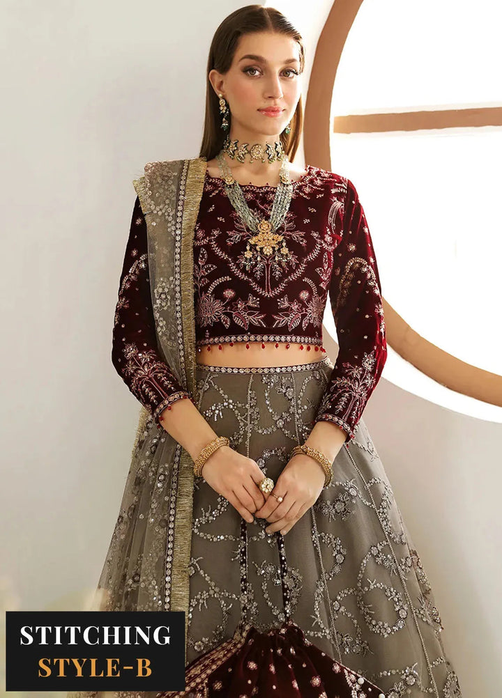 La Ruhe By Alizeh Embroidered Net Suit Unstitched 3 Piece AFB24L 2175 Esme - Formal Collection