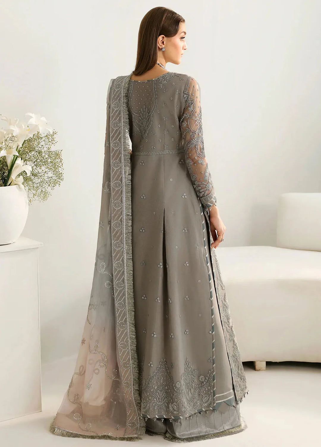 La Ruhe By Alizeh Embroidered Net Suit Unstitched 3 Piece AFB24L 2179 Lisya - Formal Collection
