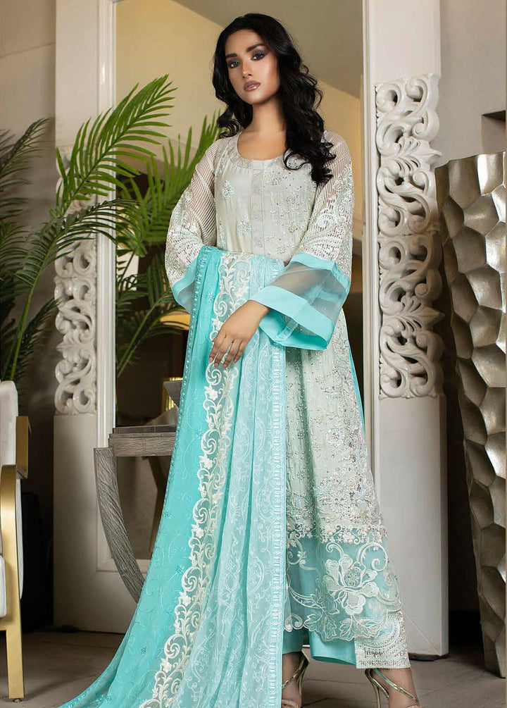 La Soie By Zunuj Embroidered Crepe Suits Unstitched 3 Piece ZJ23LS D-03 - Luxury Collection