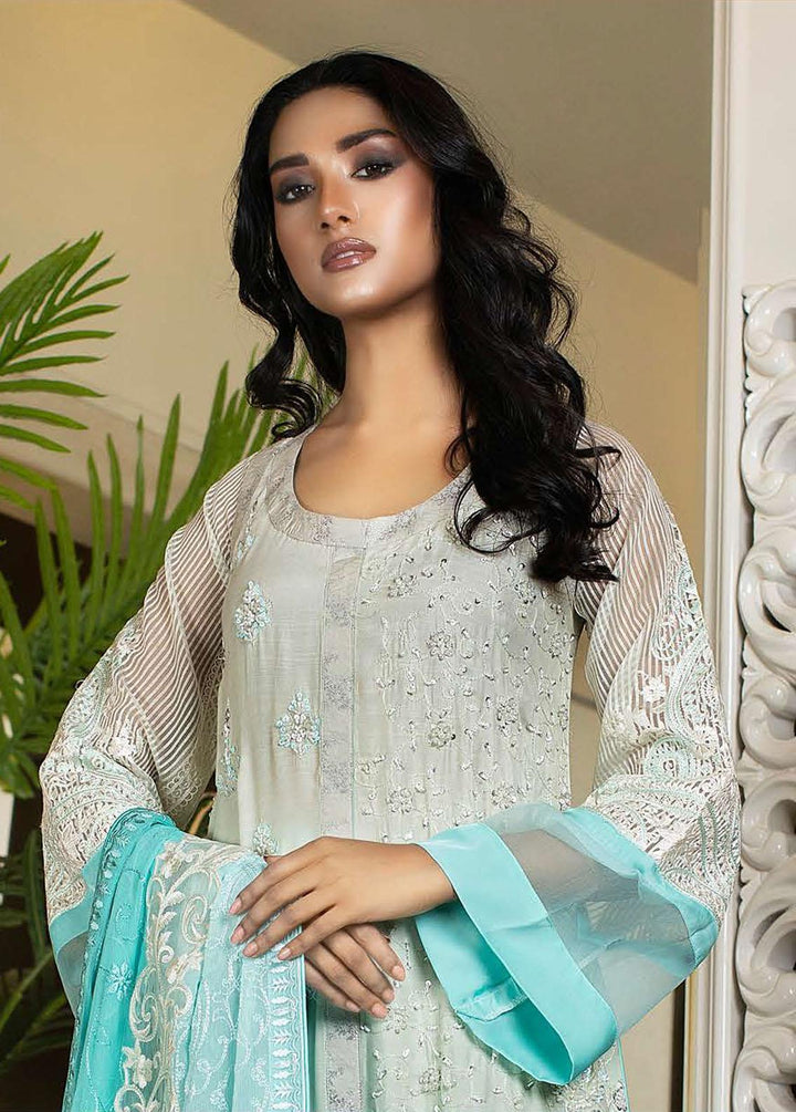 La Soie By Zunuj Embroidered Crepe Suits Unstitched 3 Piece ZJ23LS D-03 - Luxury Collection