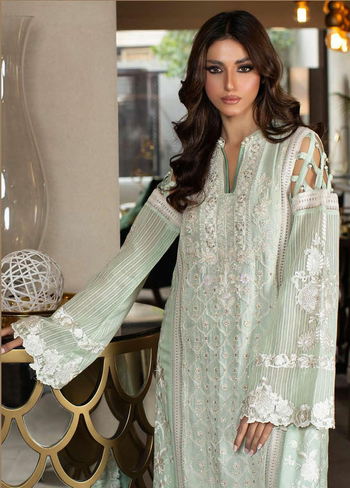 La Soie By Zunuj Embroidered Crepe Suits Unstitched 3 Piece ZJ23LS D-07 - Luxury Collection