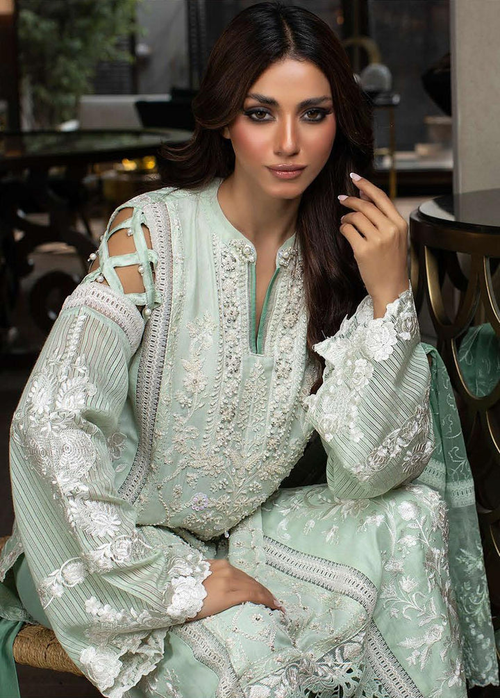 La Soie By Zunuj Embroidered Crepe Suits Unstitched 3 Piece ZJ23LS D-07 - Luxury Collection