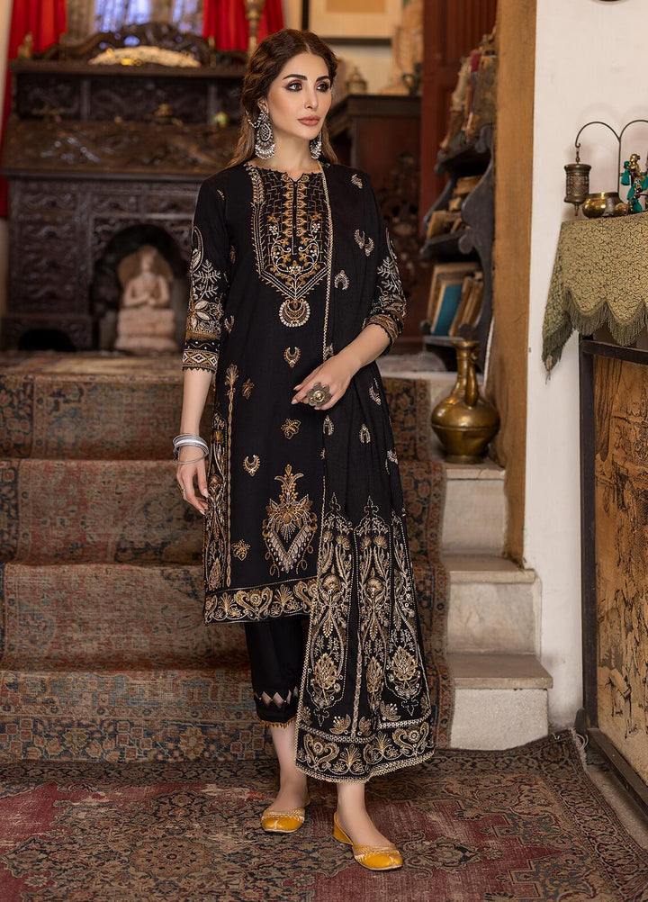 Laadli by Humdum Embroidered Woolen Suits Unstitched 3 Piece HD22L D-01 - Winter Collection