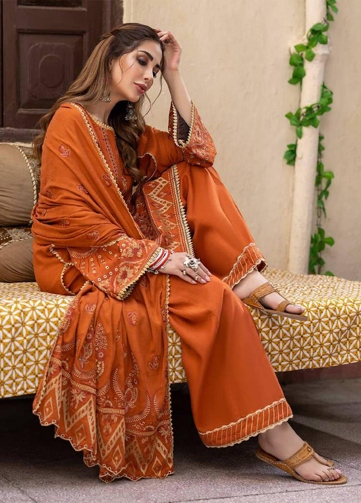 Laadli by Humdum Embroidered Woolen Suits Unstitched 3 Piece HD22L D-03 - Winter Collection