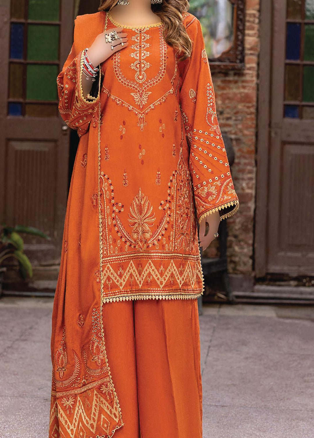 Laadli by Humdum Embroidered Woolen Suits Unstitched 3 Piece HD22L D-03 - Winter Collection