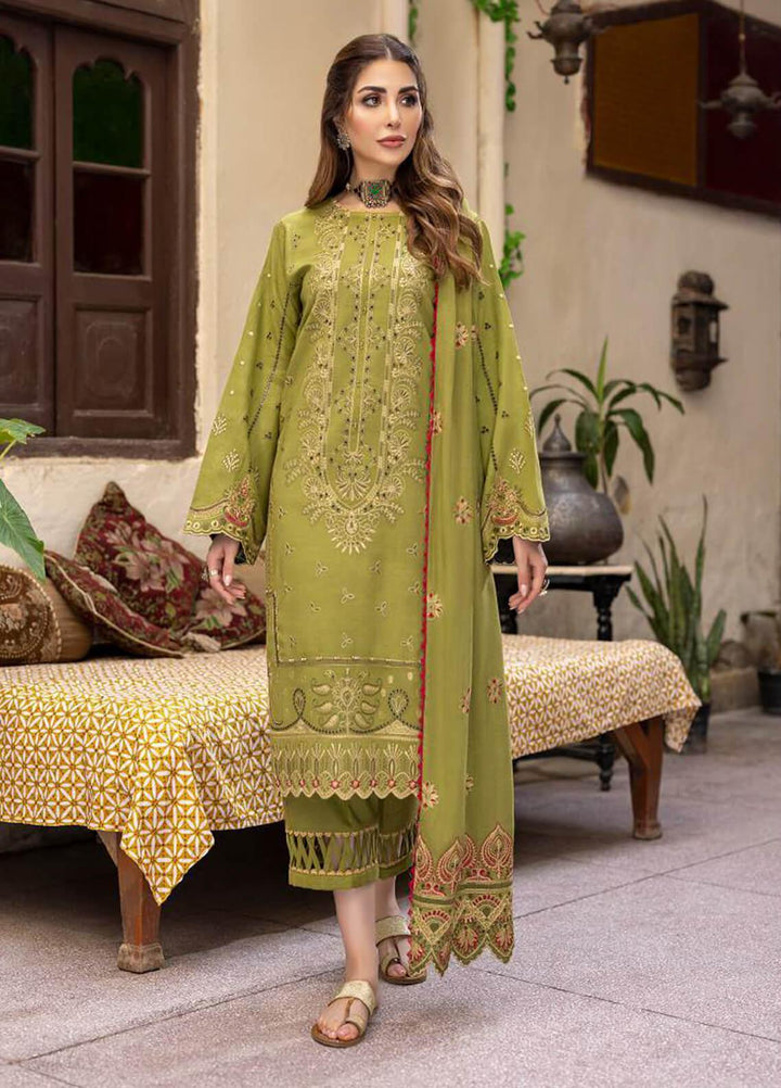 Laadli by Humdum Embroidered Woolen Suits Unstitched 3 Piece HD22L D-05 - Winter Collection