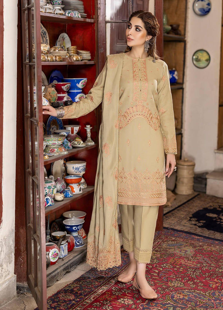 Laadli by Humdum Embroidered Woolen Suits Unstitched 3 Piece HD22L D-07 - Winter Collection