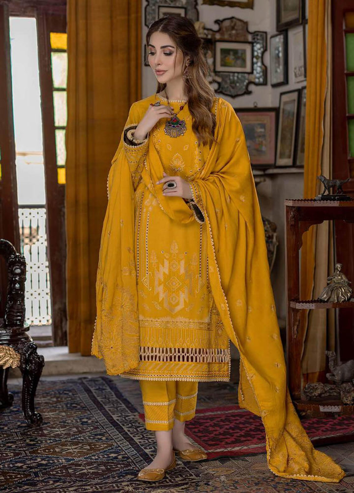Laadli by Humdum Embroidered Woolen Suits Unstitched 3 Piece HD22L D-08 - Winter Collection