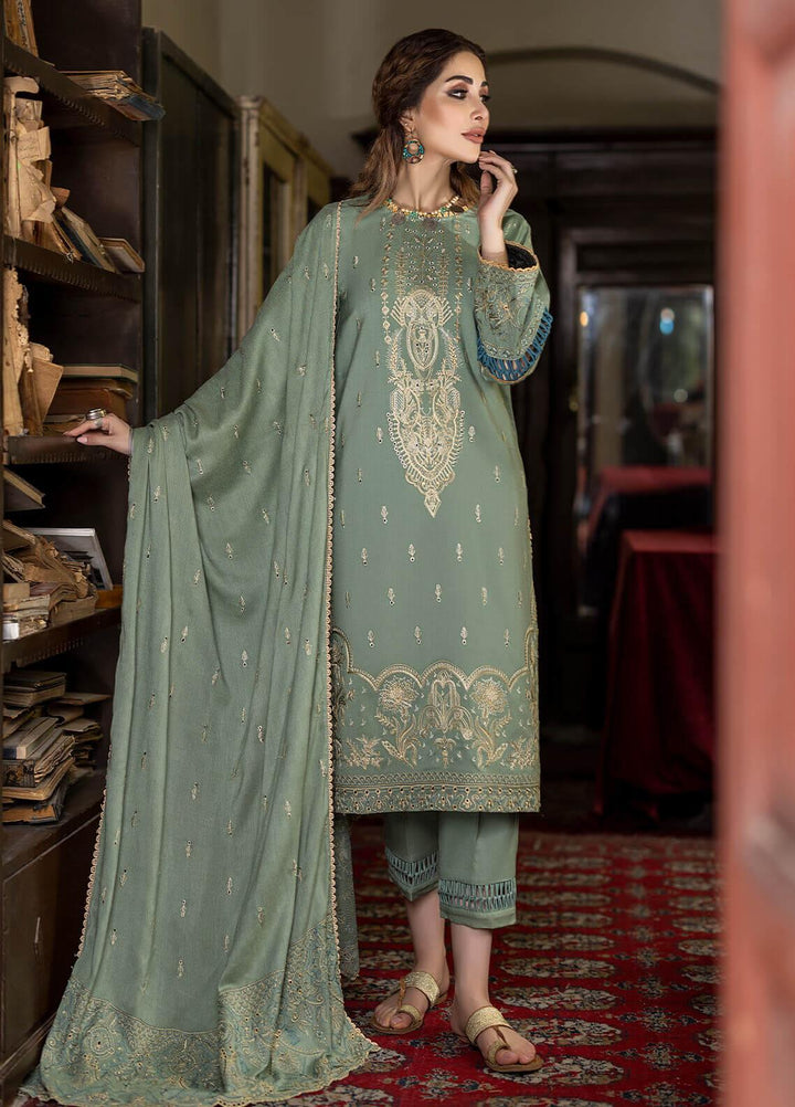 Laadli by Humdum Embroidered Woolen Suits Unstitched 3 Piece HD22L D-10 - Winter Collection