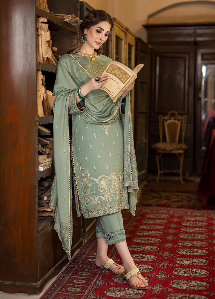 Laadli by Humdum Embroidered Woolen Suits Unstitched 3 Piece HD22L D-10 - Winter Collection
