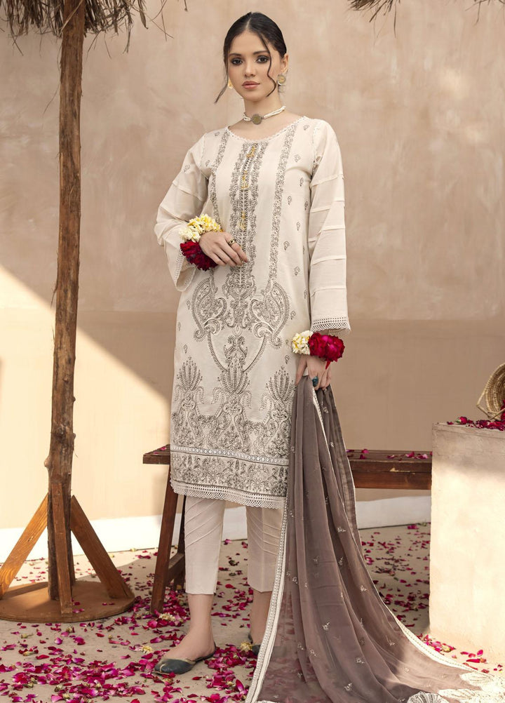 Laadli By Humdum Embroidered Lawn Suits Unstitched 3 Piece HD23L D-02 - Summer Collection