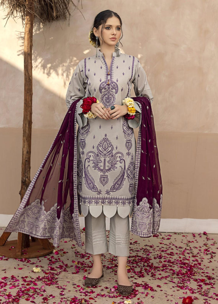 Laadli By Humdum Embroidered Lawn Suits Unstitched 3 Piece HD23L D-10 - Summer Collection