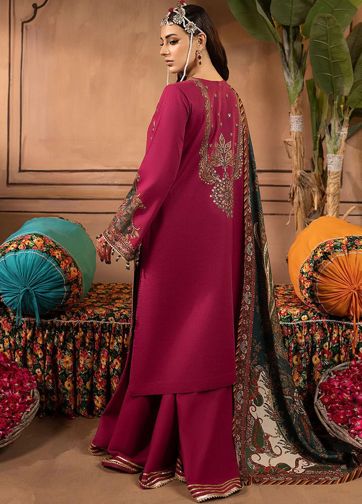 Laal By Bin Ilyas Embroidered Khaddar Suits Unstitched 3 Piece BI23L 1511-A - Winter Collection