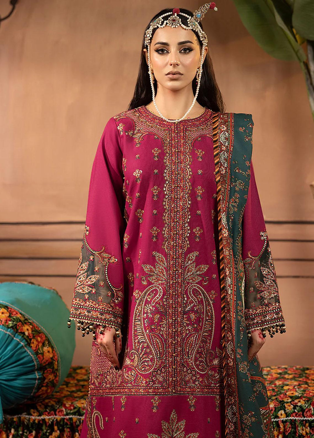 Laal By Bin Ilyas Embroidered Khaddar Suits Unstitched 3 Piece BI23L 1511-A - Winter Collection