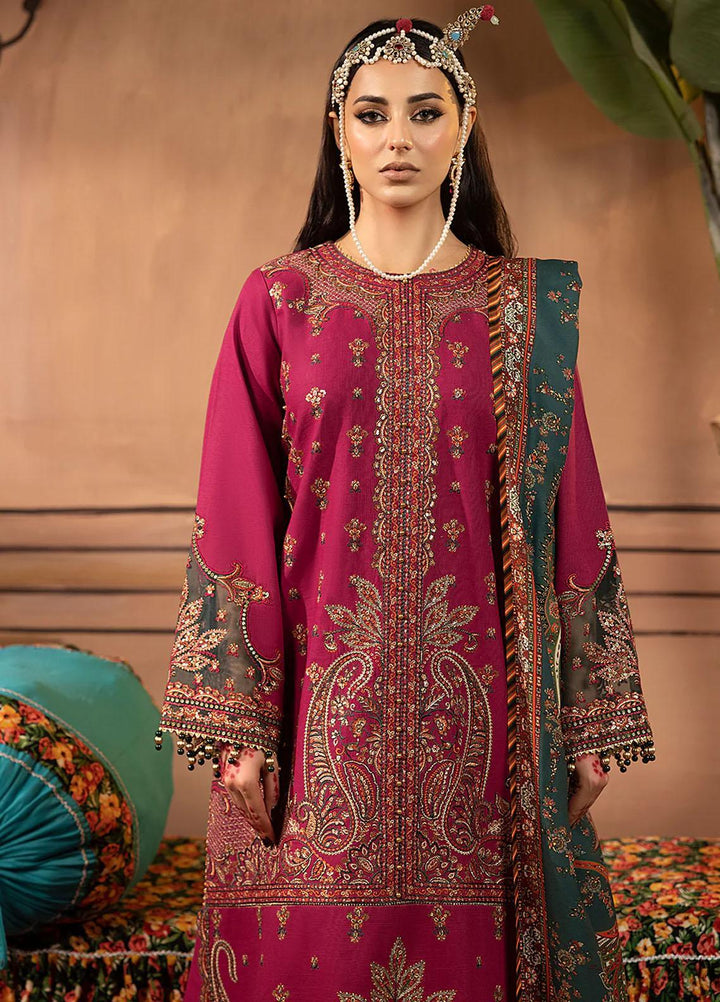 Laal By Bin Ilyas Embroidered Khaddar Suits Unstitched 3 Piece BI23L 1511-A - Winter Collection