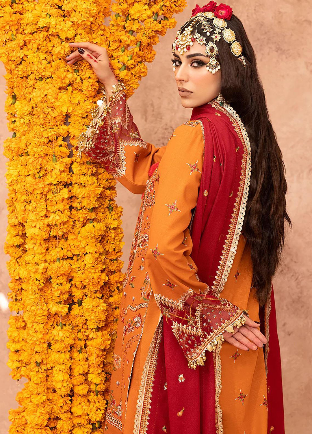 Laal By Bin Ilyas Embroidered Khaddar Suits Unstitched 3 Piece BI23L 1512-A - Winter Collection