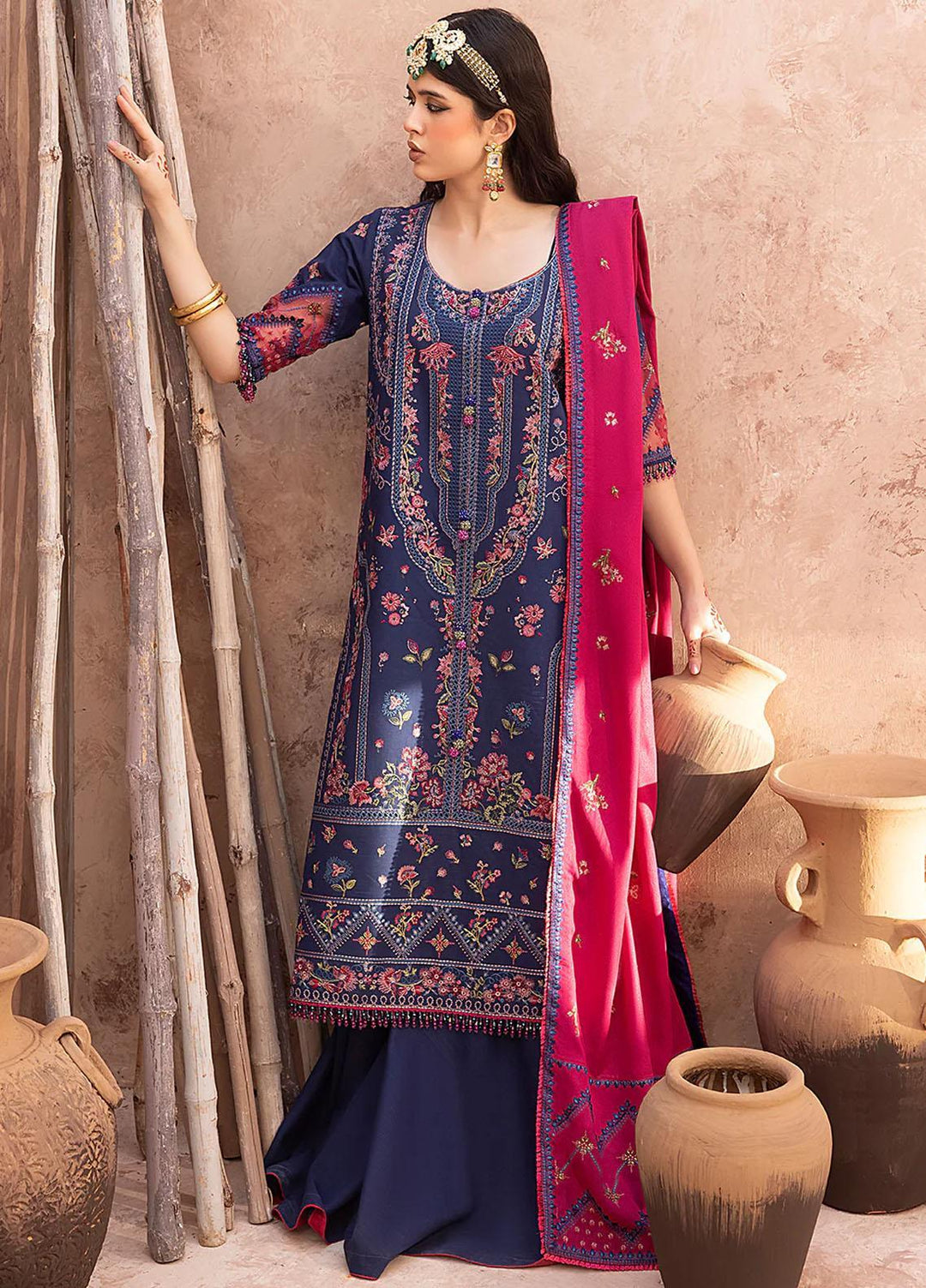 Laal By Bin Ilyas Embroidered Khaddar Suits Unstitched 3 Piece BI23L 1512-B - Winter Collection
