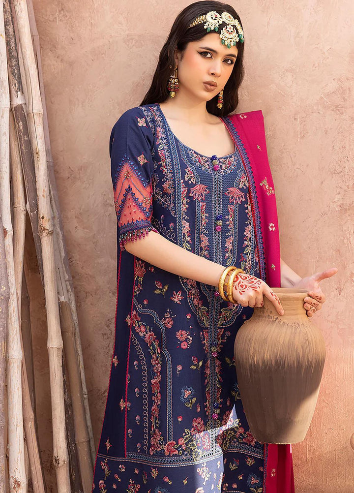 Laal By Bin Ilyas Embroidered Khaddar Suits Unstitched 3 Piece BI23L 1512-B - Winter Collection