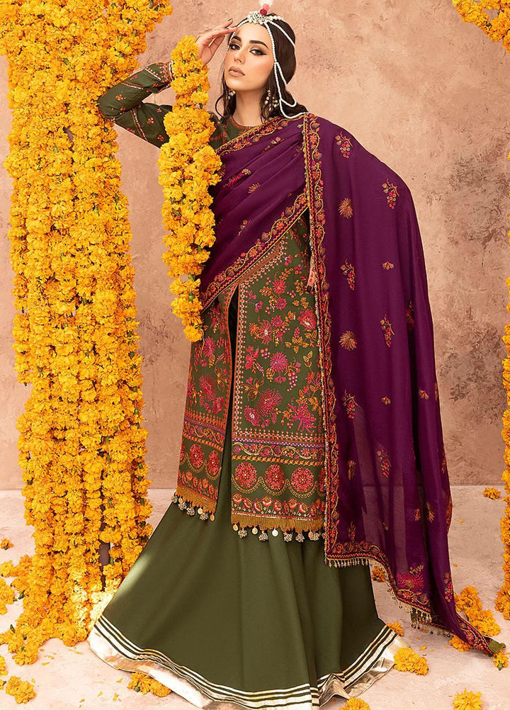 Laal By Bin Ilyas Embroidered Khaddar Suits Unstitched 3 Piece BI23L 1513-A - Winter Collection