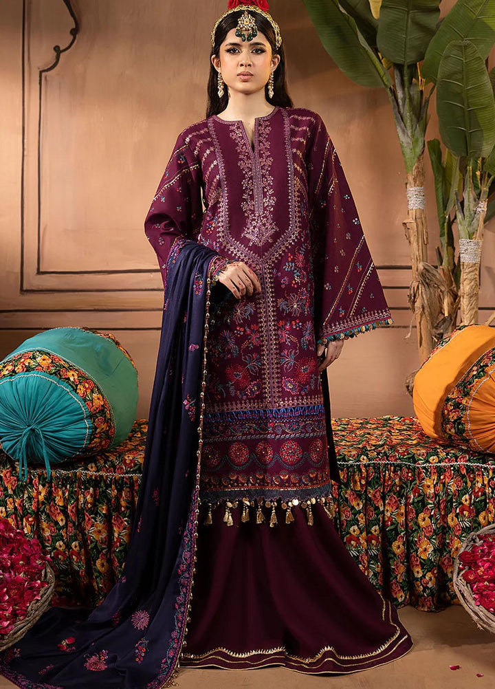Laal By Bin Ilyas Embroidered Khaddar Suits Unstitched 3 Piece BI23L 1513-B - Winter Collection
