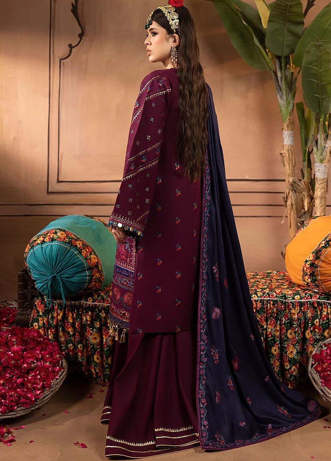 Laal By Bin Ilyas Embroidered Khaddar Suits Unstitched 3 Piece BI23L 1513-B - Winter Collection