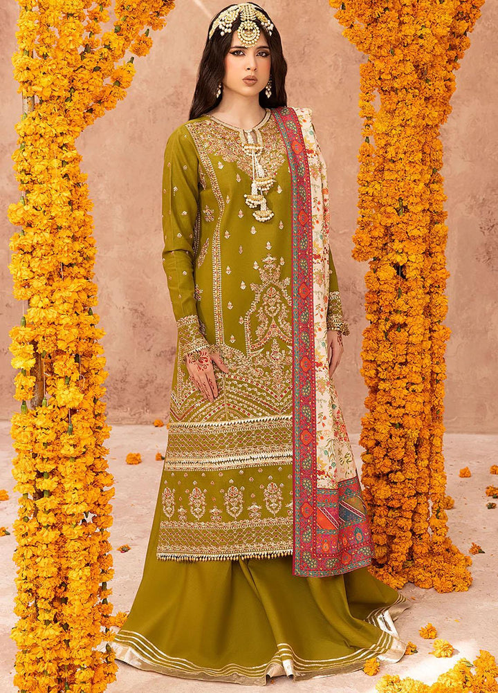 Laal By Bin Ilyas Embroidered Khaddar Suits Unstitched 3 Piece BI23L 1514-A - Winter Collection