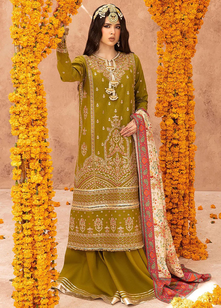 Laal By Bin Ilyas Embroidered Khaddar Suits Unstitched 3 Piece BI23L 1514-A - Winter Collection